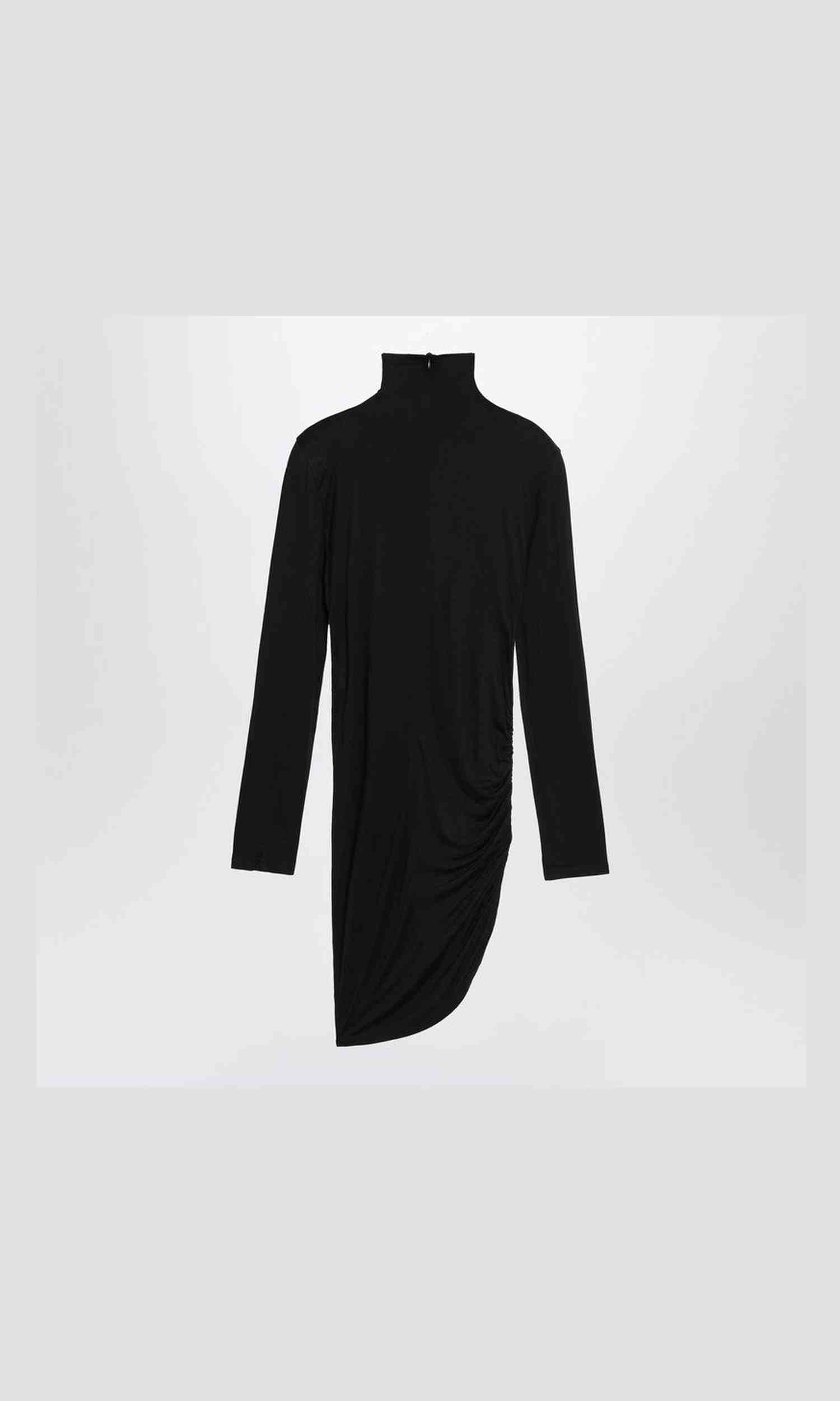 Jacquemus Black Draped Spallina Dress Glam Steals