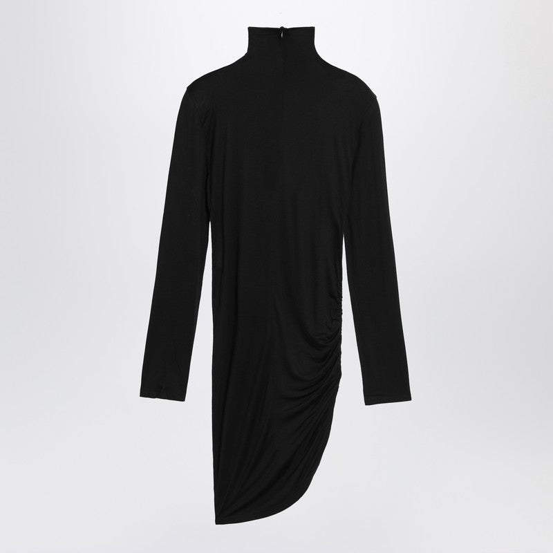 Jacquemus Black Draped Spallina Dress Glam Steals