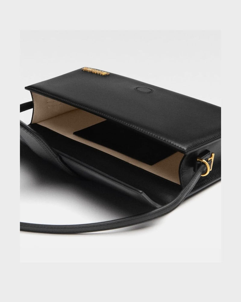 Jacquemus Black Leather Le Bambino Long 