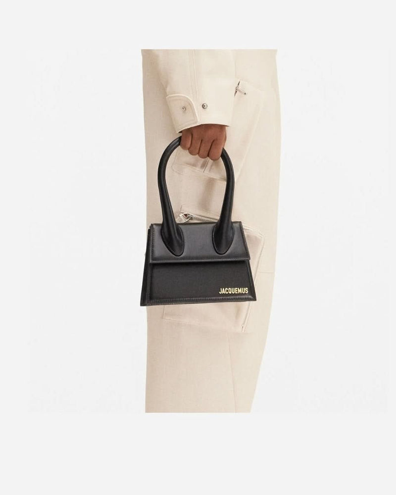 Jacquemus Black Leather Le Grand Bambino Handbag 