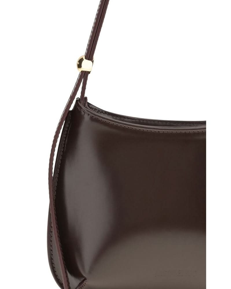 Jacquemus Brown Calf Leather Bos Taurus Shoulder Bag 