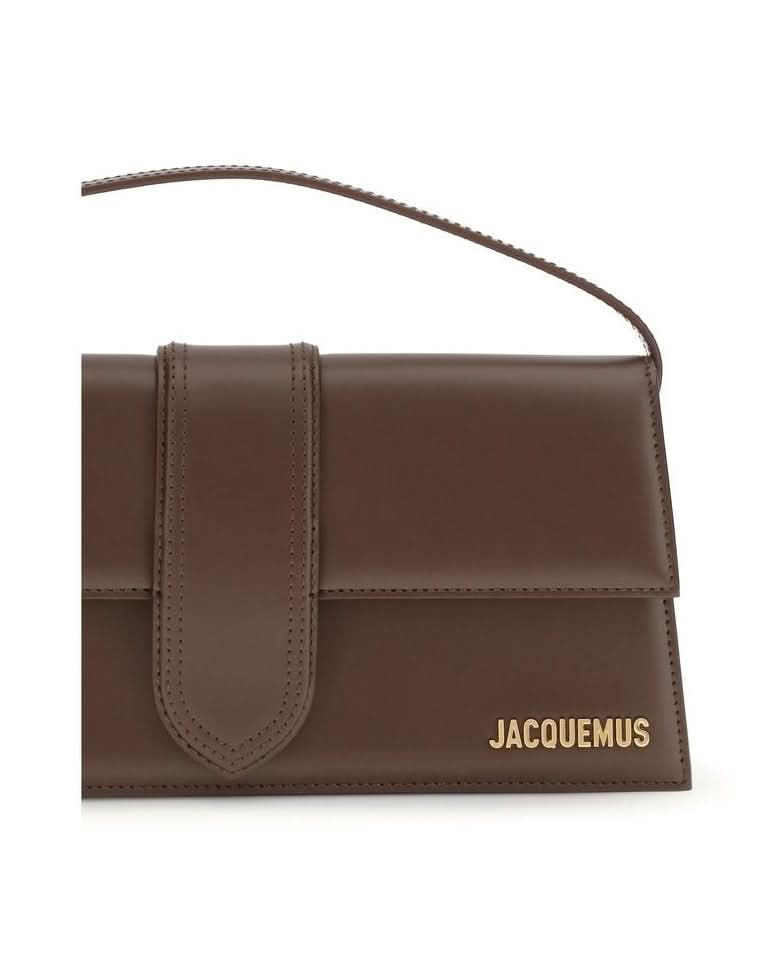 Jacquemus Brown Calf Leather Bos Taurus Shoulder Bag Glam Steals