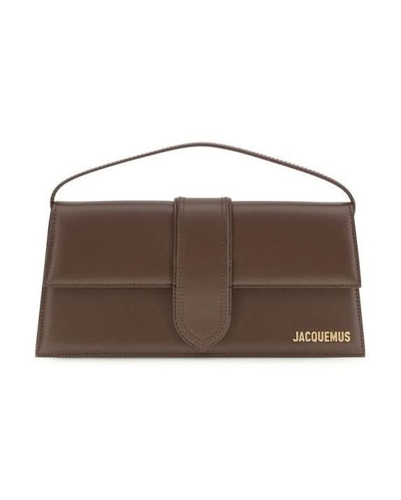 Jacquemus Brown Calf Leather Bos Taurus Shoulder Bag Glam Steals