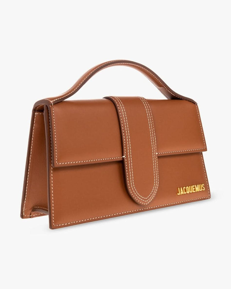 Jacquemus Brown Leather Light Le Grand Bambino Handbag Glam Steals