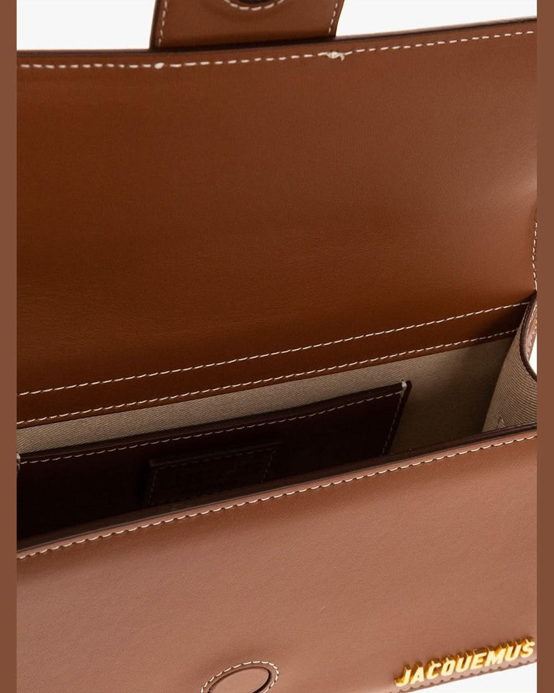 Jacquemus Brown Leather Light Le Grand Bambino Handbag Glam Steals