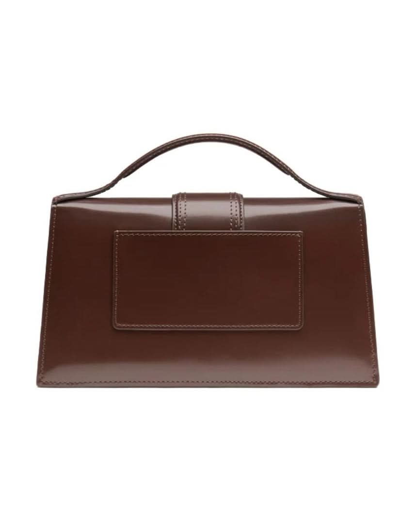 Jacquemus Brown Leather Midnight Le Grand Bambino Handbag Glam Steals