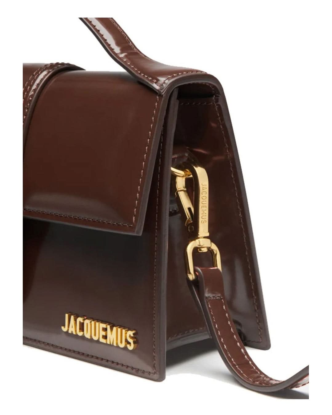 Jacquemus Brown Leather Midnight Le Grand Bambino Handbag Glam Steals