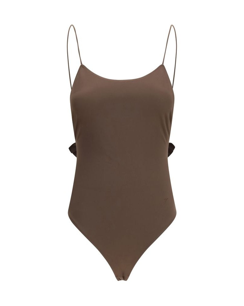 Jacquemus Brown Polyamide One Piece Swimsuit Glam Steals