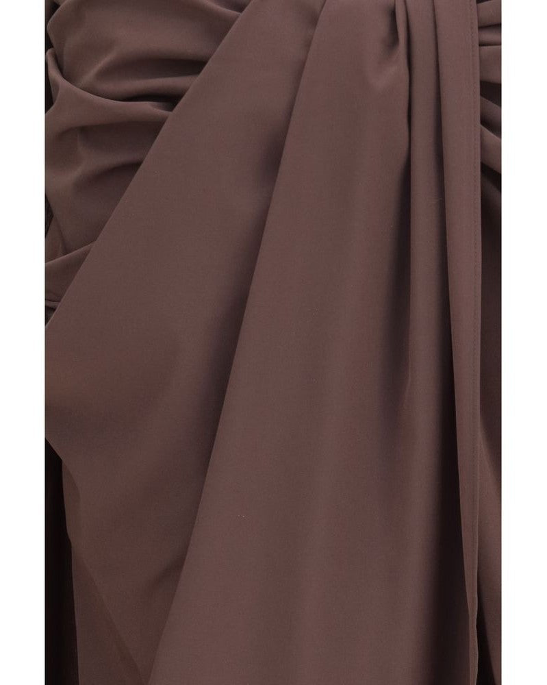 Jacquemus Brown Polyester Midi Skirt Glam Steals