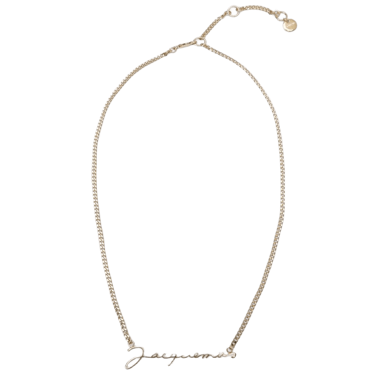 Jacquemus Gold The Necklace with Logo Glam Steals