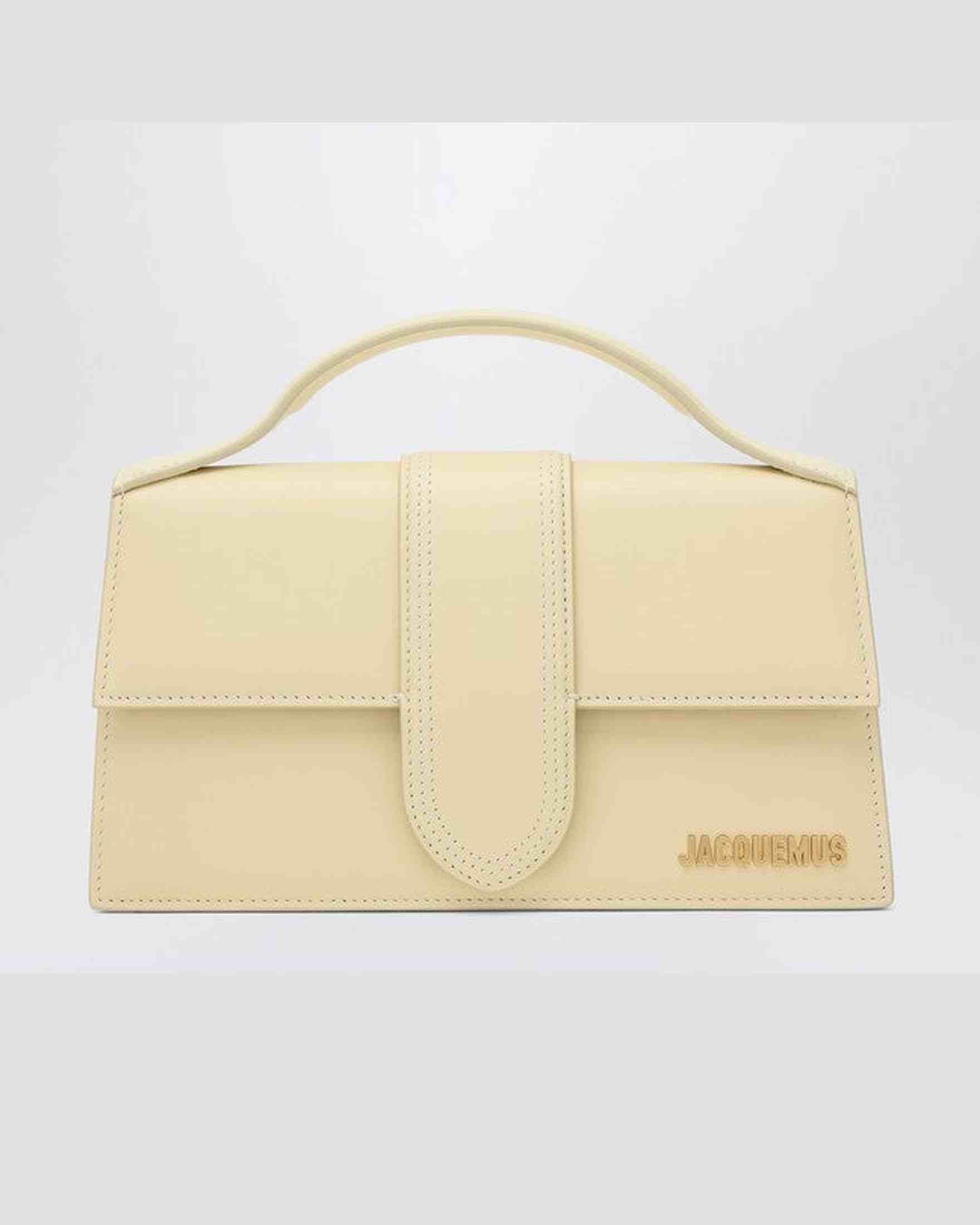 Jacquemus Ivory Leather Le Grand Bambino Bag Glam Steals