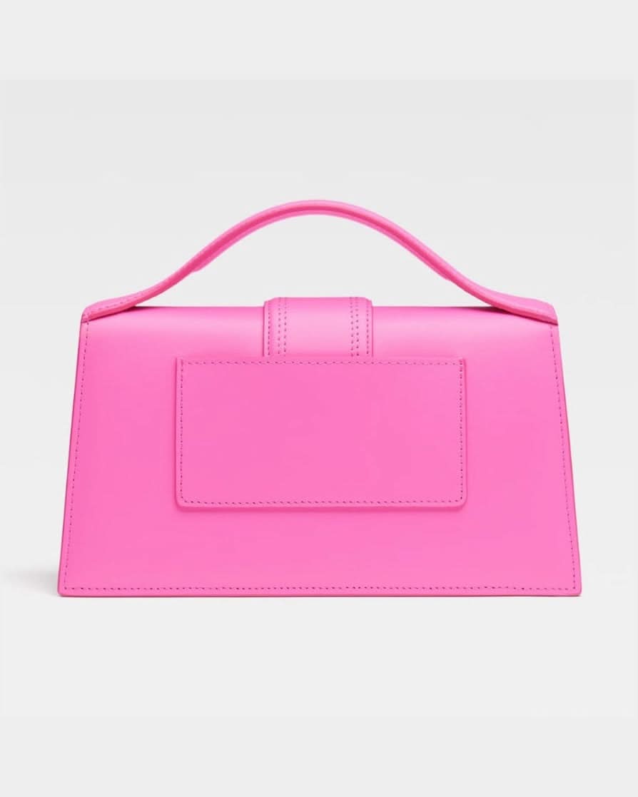 Jacquemus Pink Leather Neon Le Grand Bambino Handbag 
