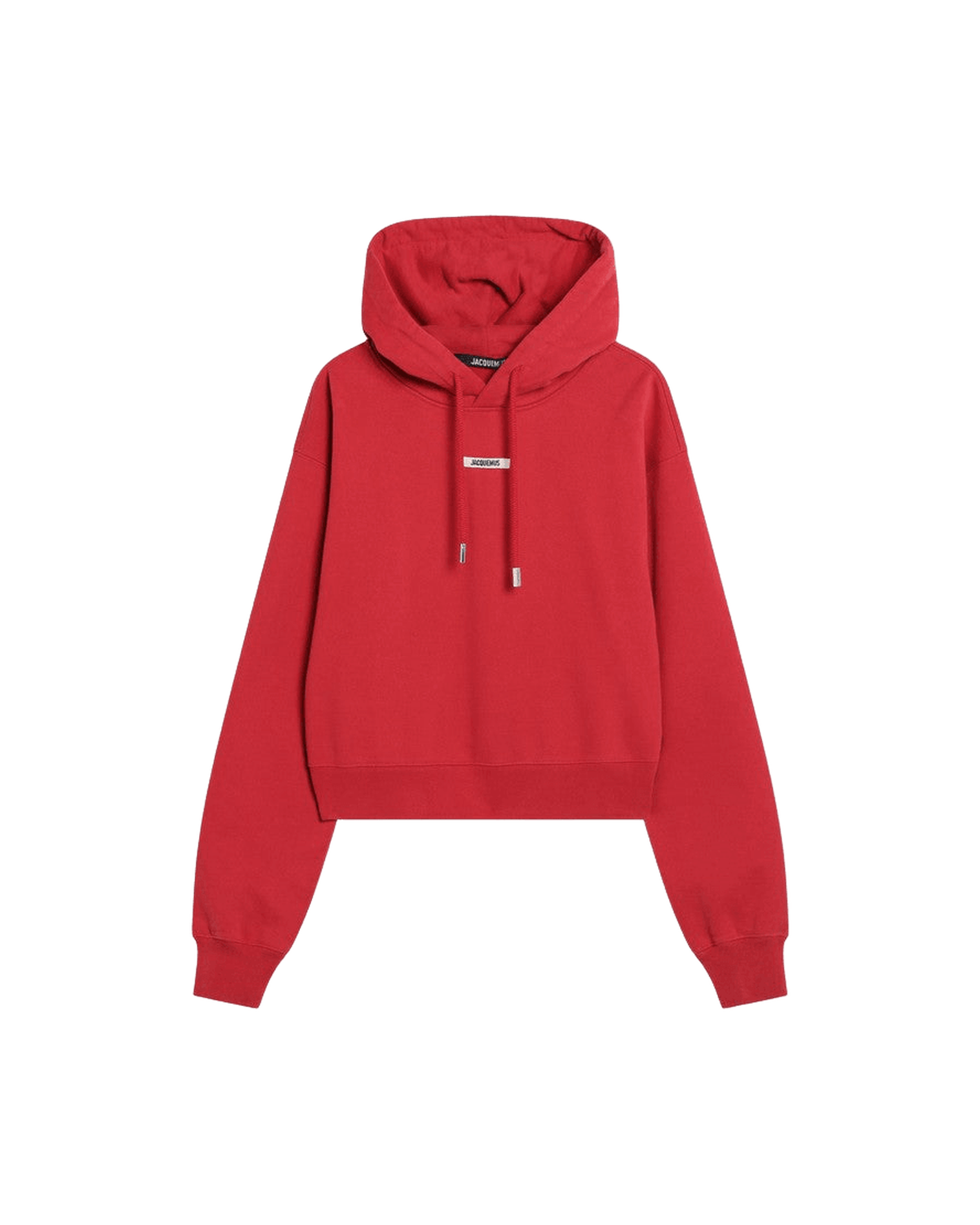 Jacquemus Red Hoodie With Logo Patch Glam Steals