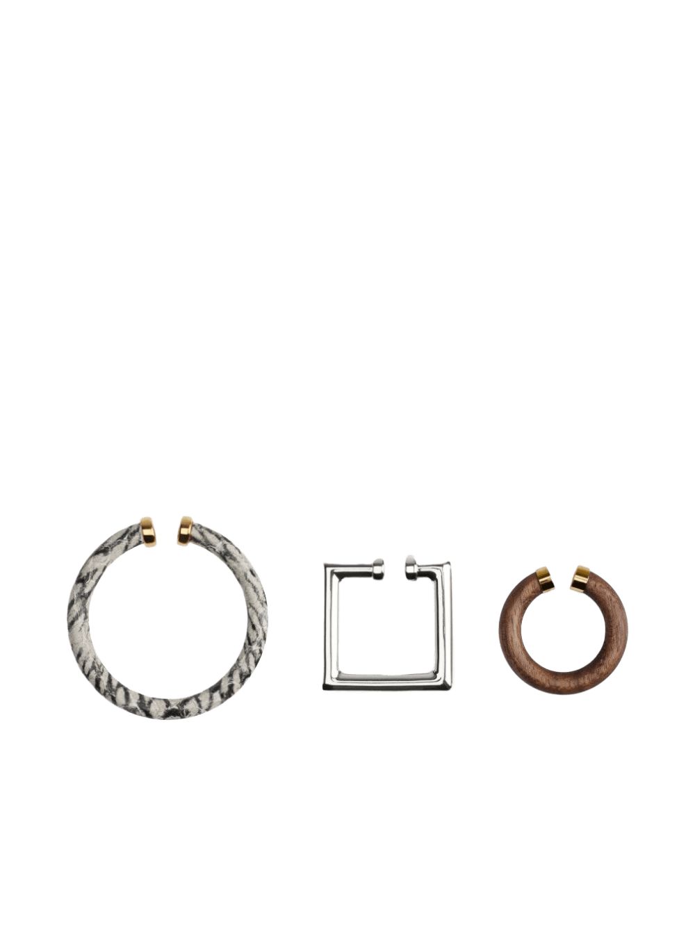 Jacquemus Trio Of Geometric Ear Cuffs Glam Steals