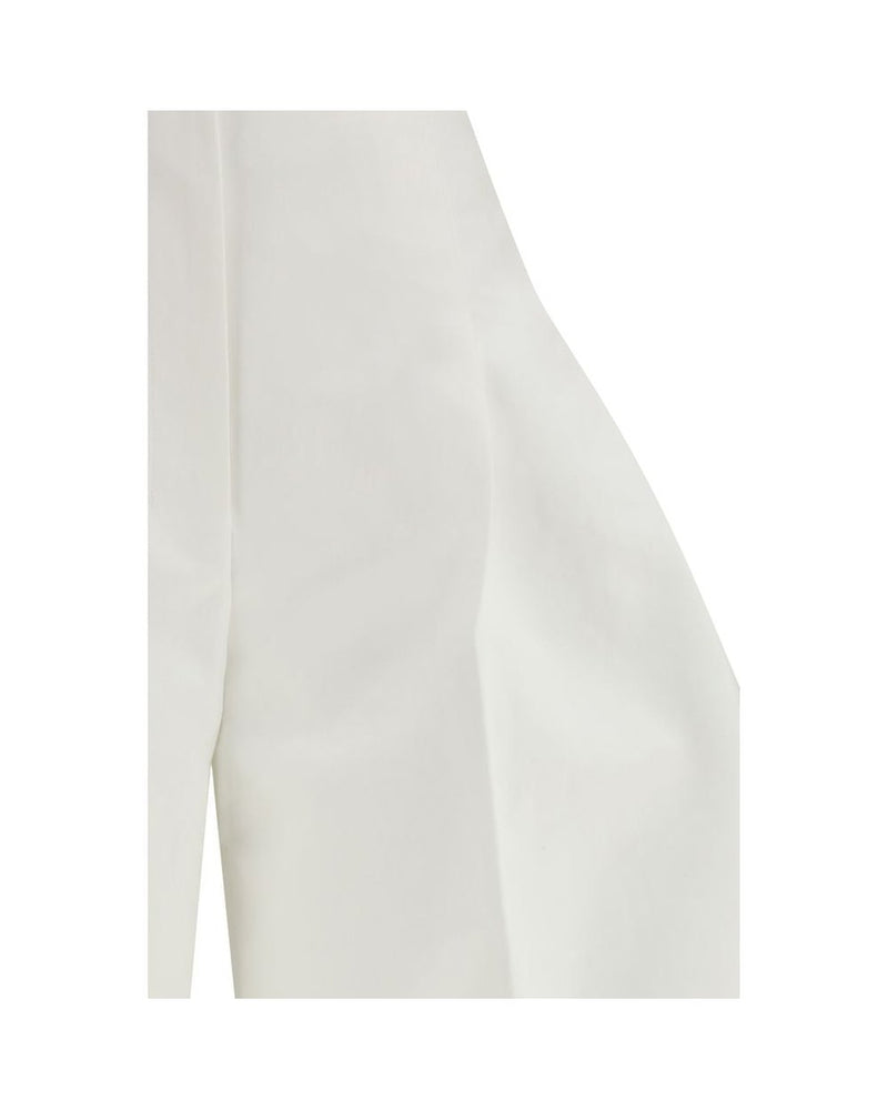 Jacquemus White Cotton Cropped Pant 