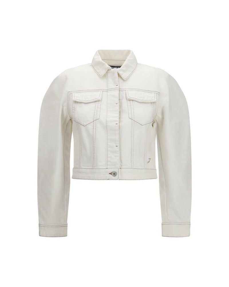 Jacquemus White Cotton Denim Jacket Glam Steals