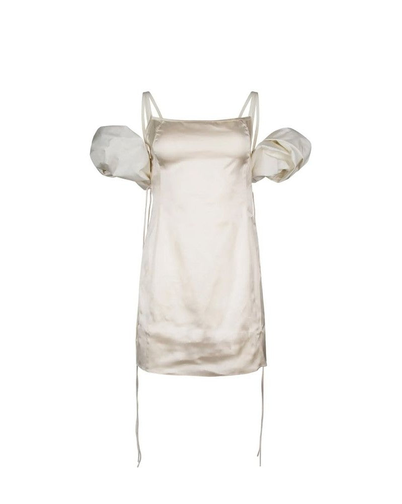 Jacquemus White Elastane Casual Dress Glam Steals