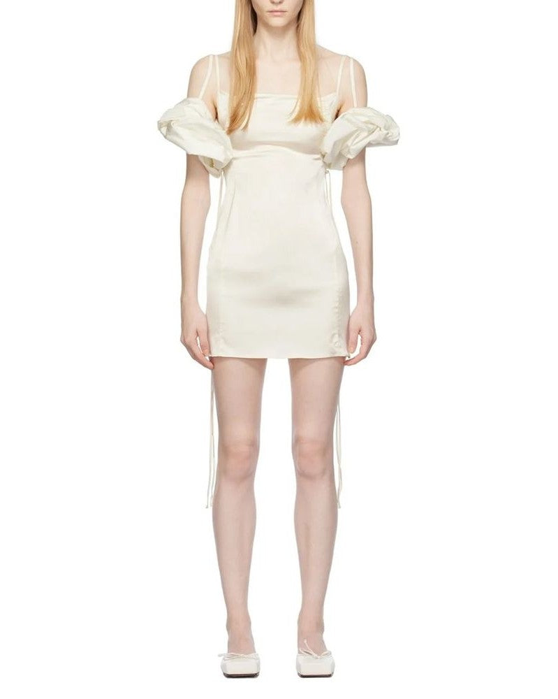 Jacquemus White Elastane Casual Dress Glam Steals