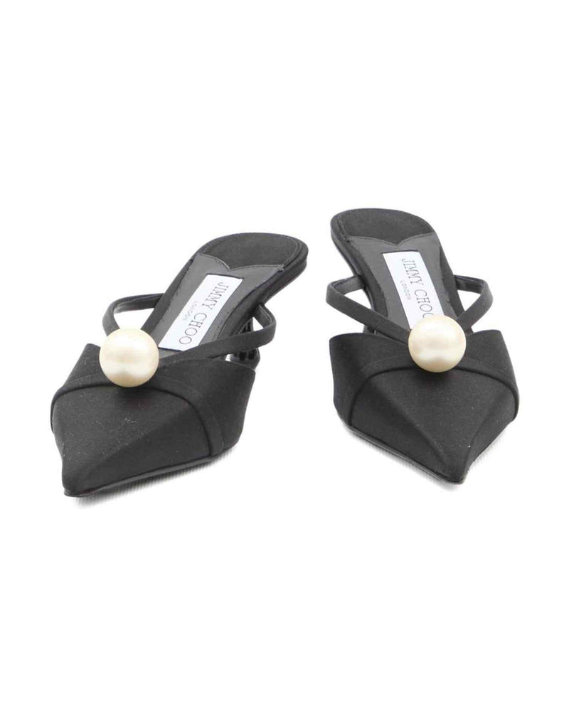 Jimmy Choo 50mm Sana Pearl Embellished Mules Glam Steals