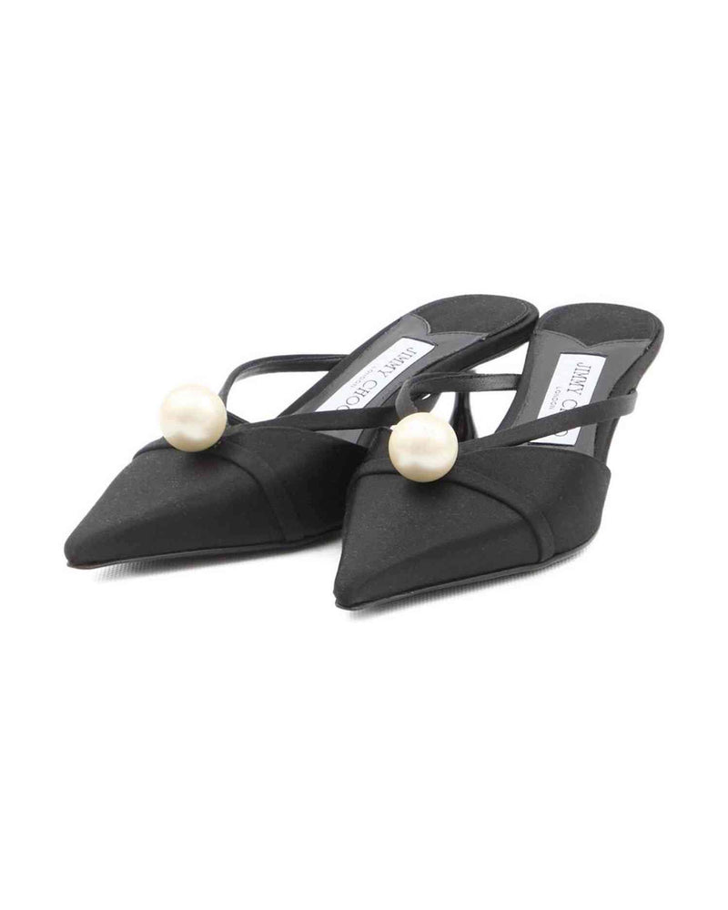 Jimmy Choo 50mm Sana Pearl Embellished Mules Glam Steals