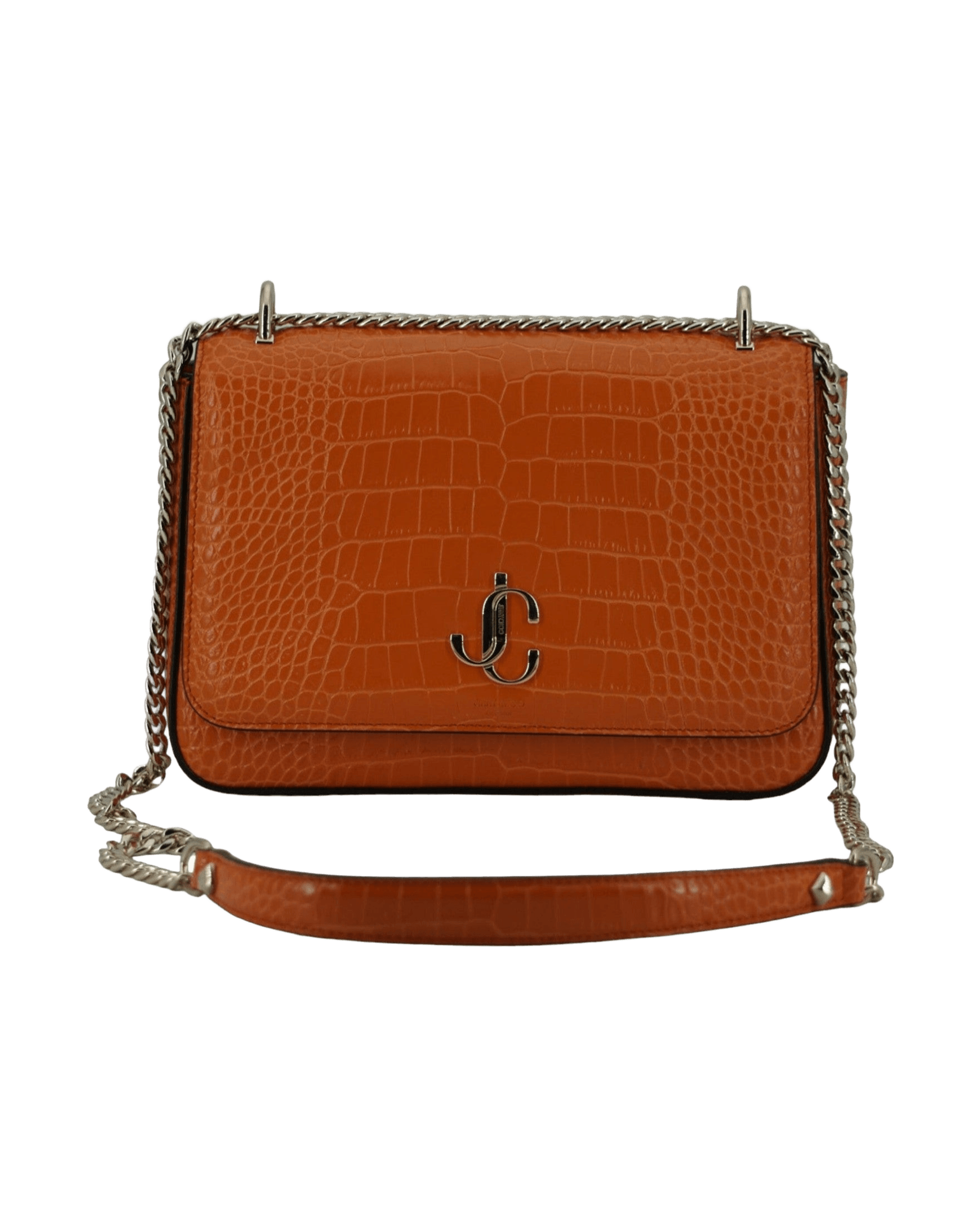 Jimmy Choo Amber Leather Shoulder Orange Bag Glam Steals