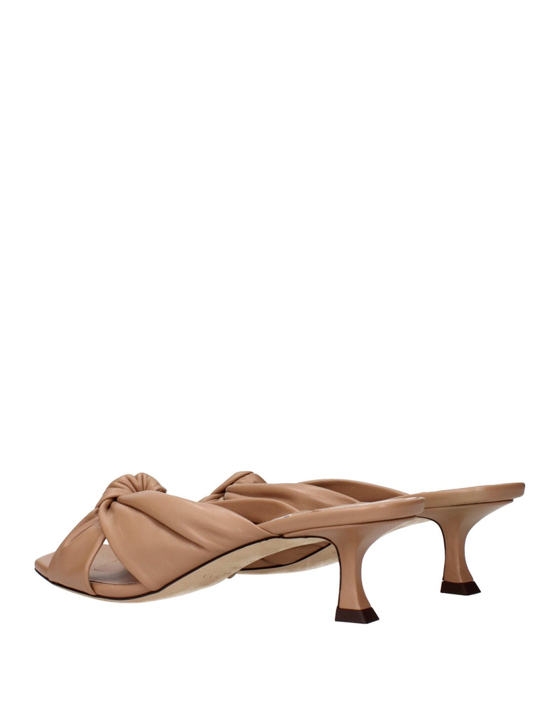 Jimmy Choo Beige Leather Flat Sandals Glam Steals