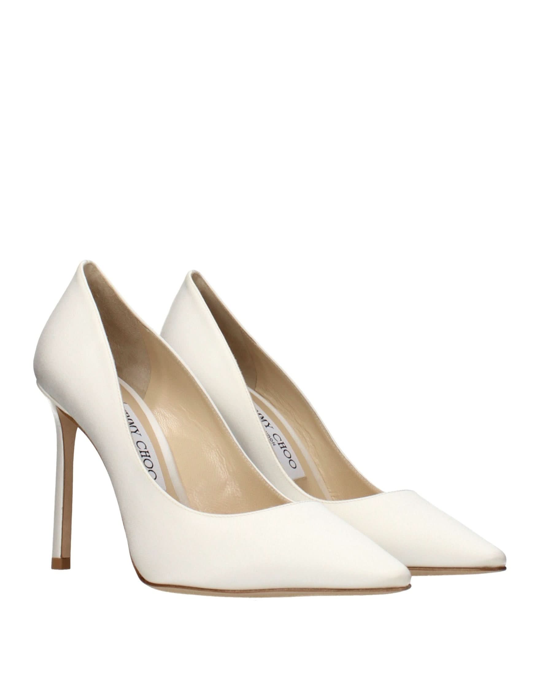 Jimmy Choo Beige Satin Platform Pumps Glam Steals