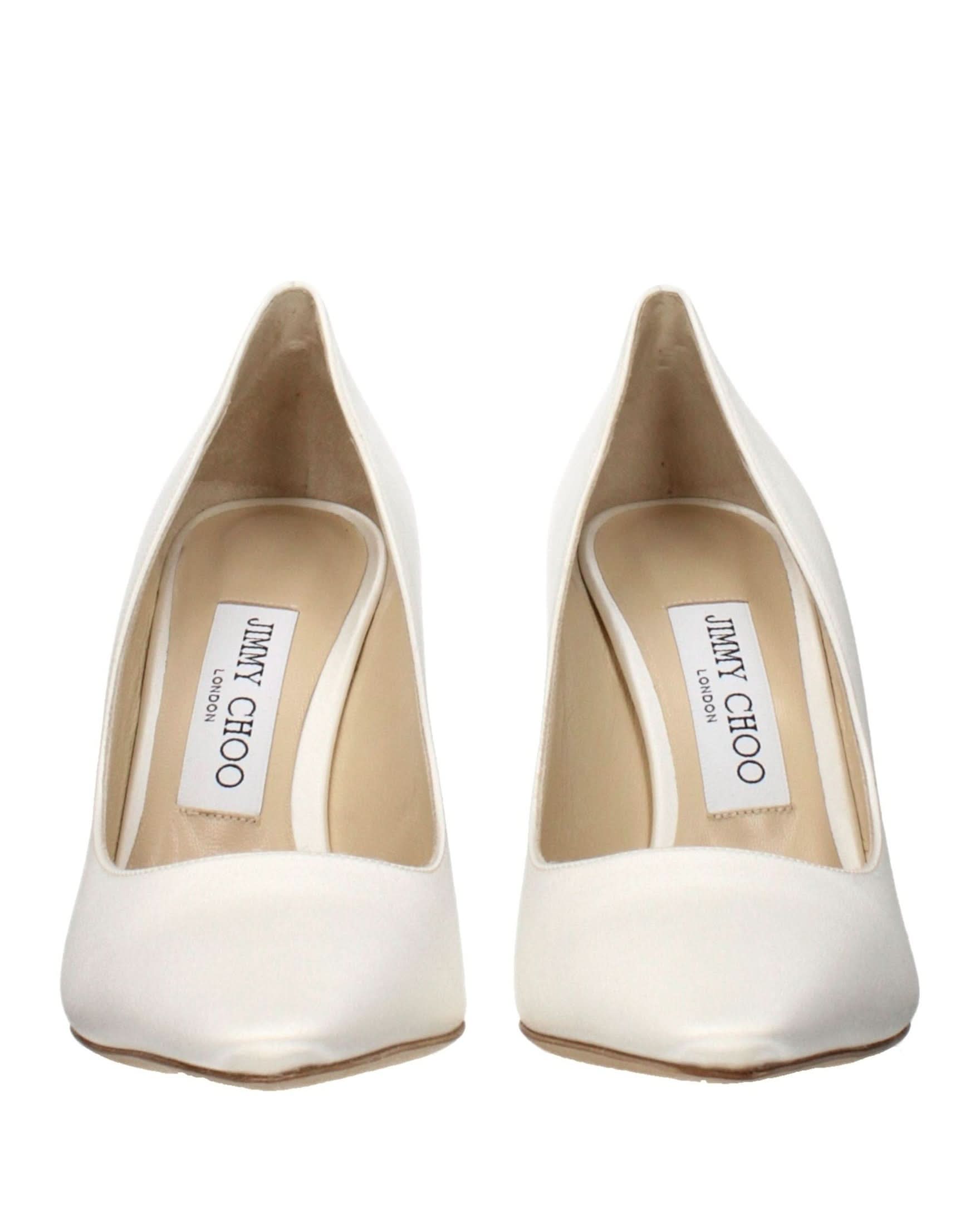 Jimmy Choo Beige Satin Platform Pumps Glam Steals