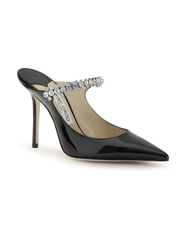 Jimmy Choo Black Calf Leather Bos Taurus High Heel Pumps Glam Steals