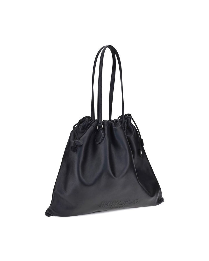 Jimmy Choo Black Calf Leather Bos Taurus Shoulder Bag Glam Steals