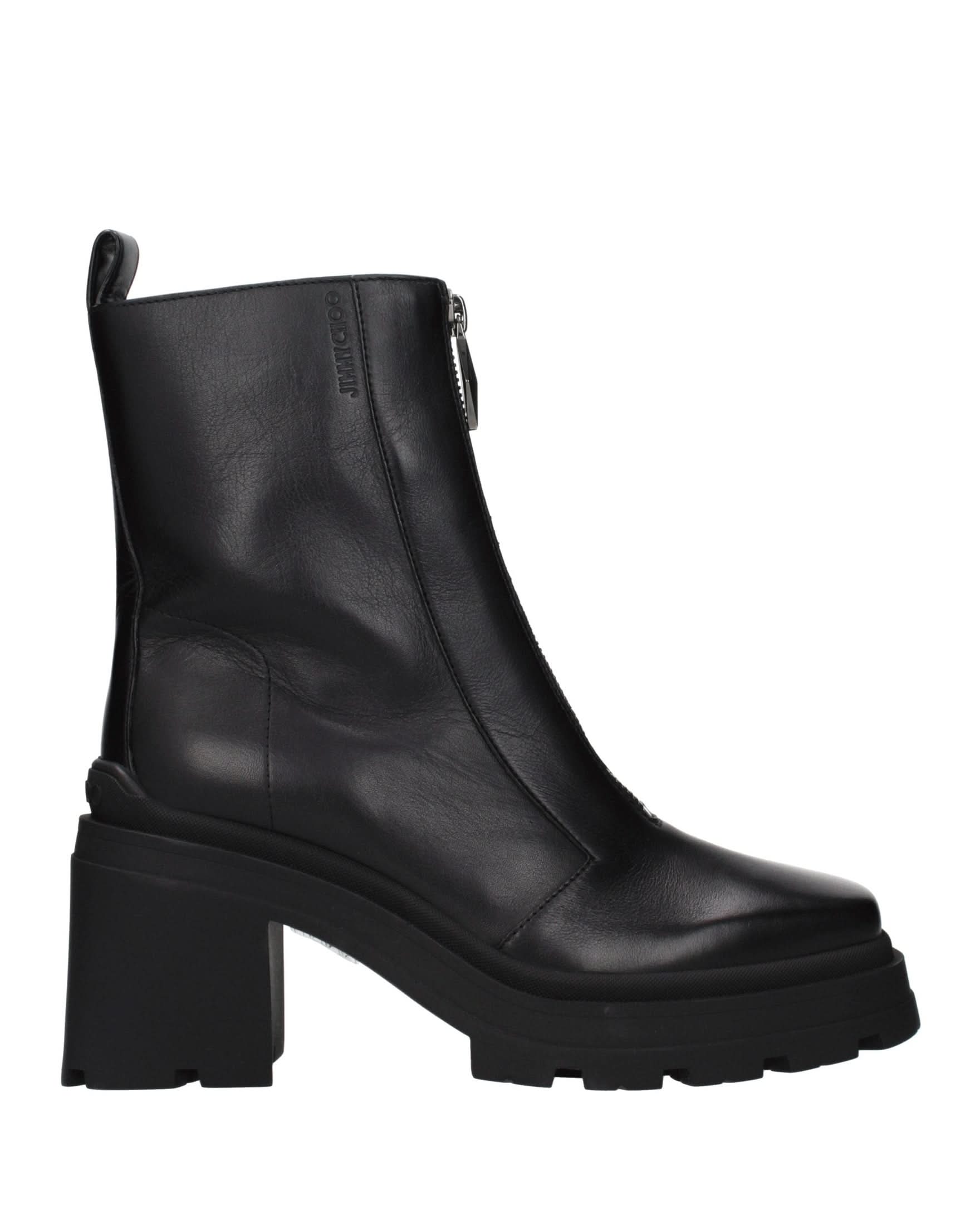 Jimmy Choo Black Leather Ankle Boots Glam Steals