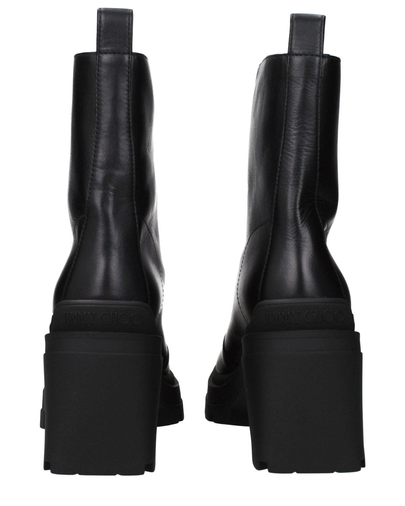 Jimmy Choo Black Leather Ankle Boots Glam Steals