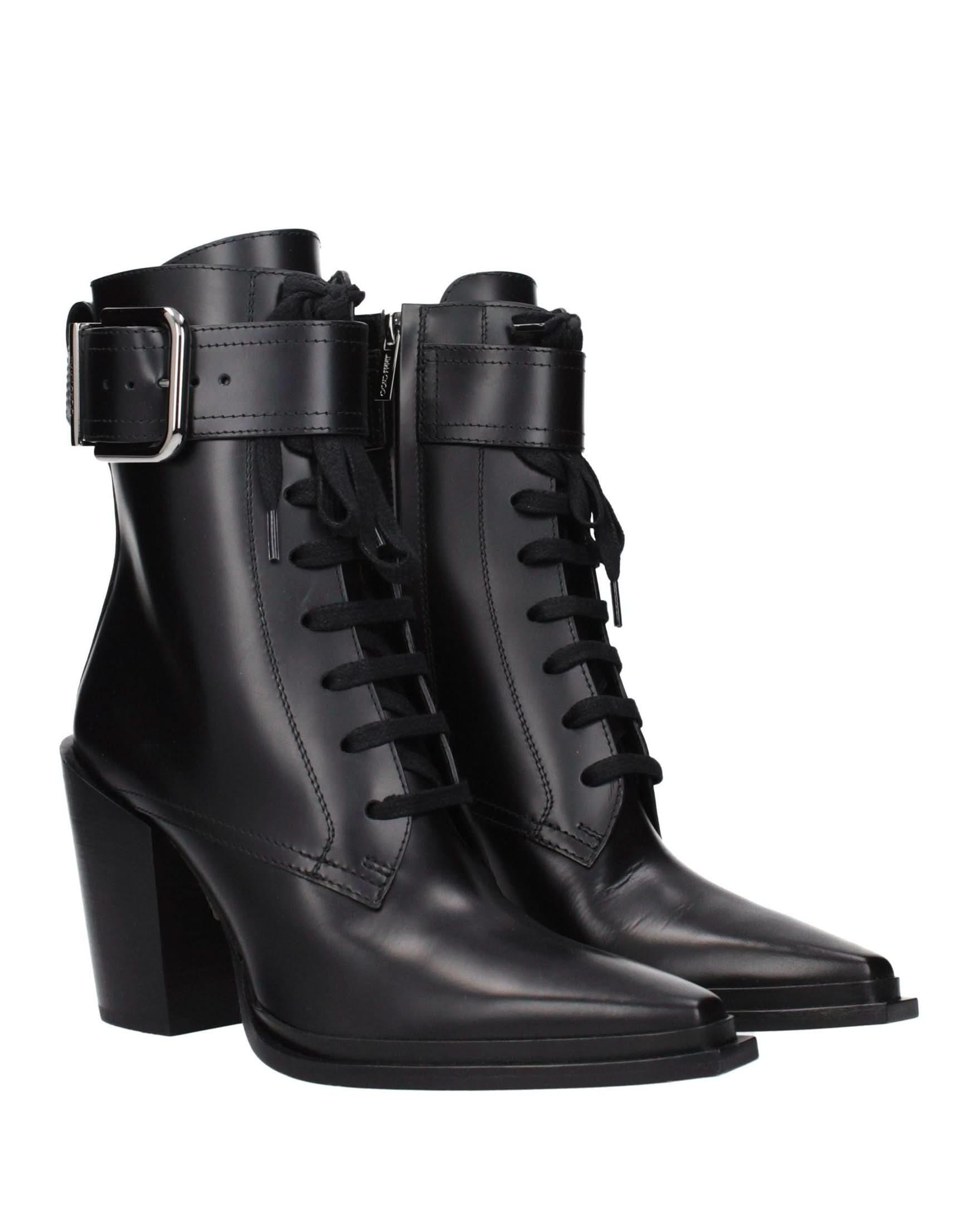 Jimmy Choo Black Leather Ankle Boots Glam Steals