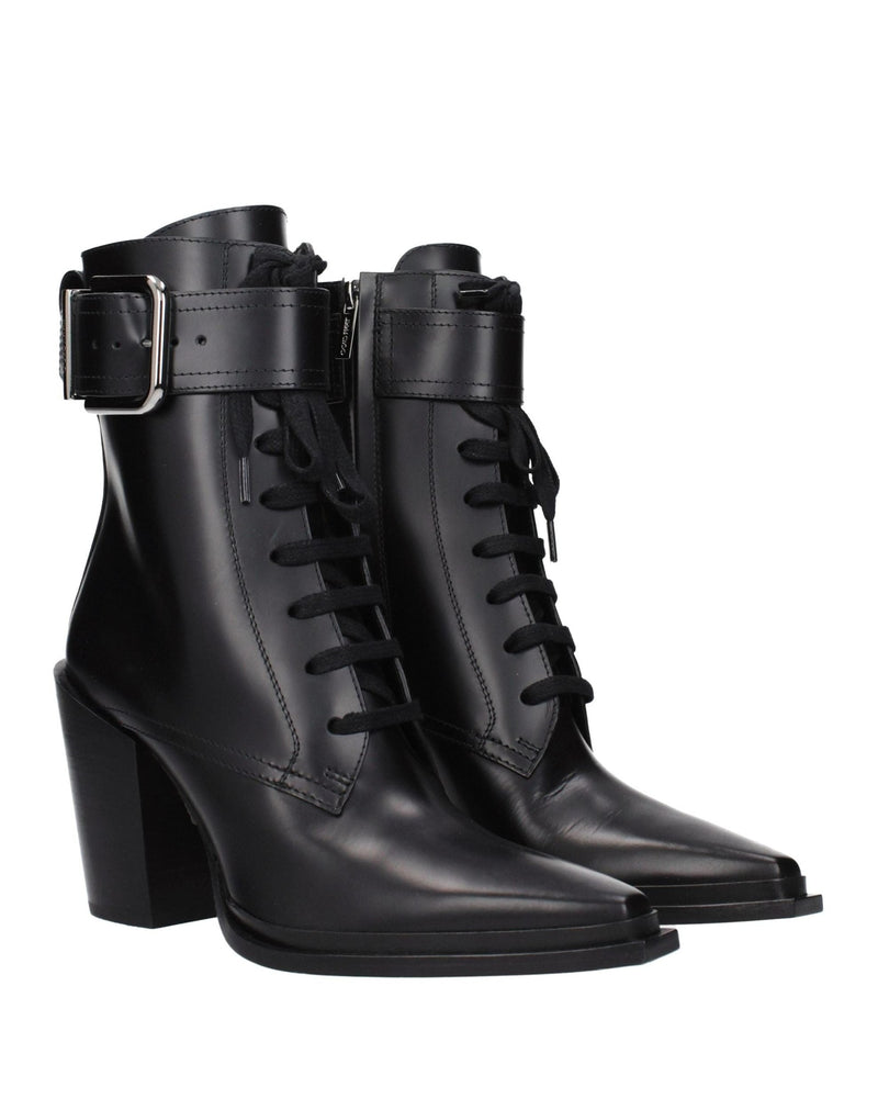 Jimmy Choo Black Leather Ankle Boots Glam Steals