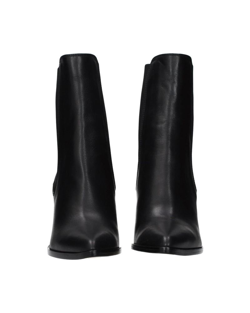 Jimmy Choo Black Leather Ankle Boots 