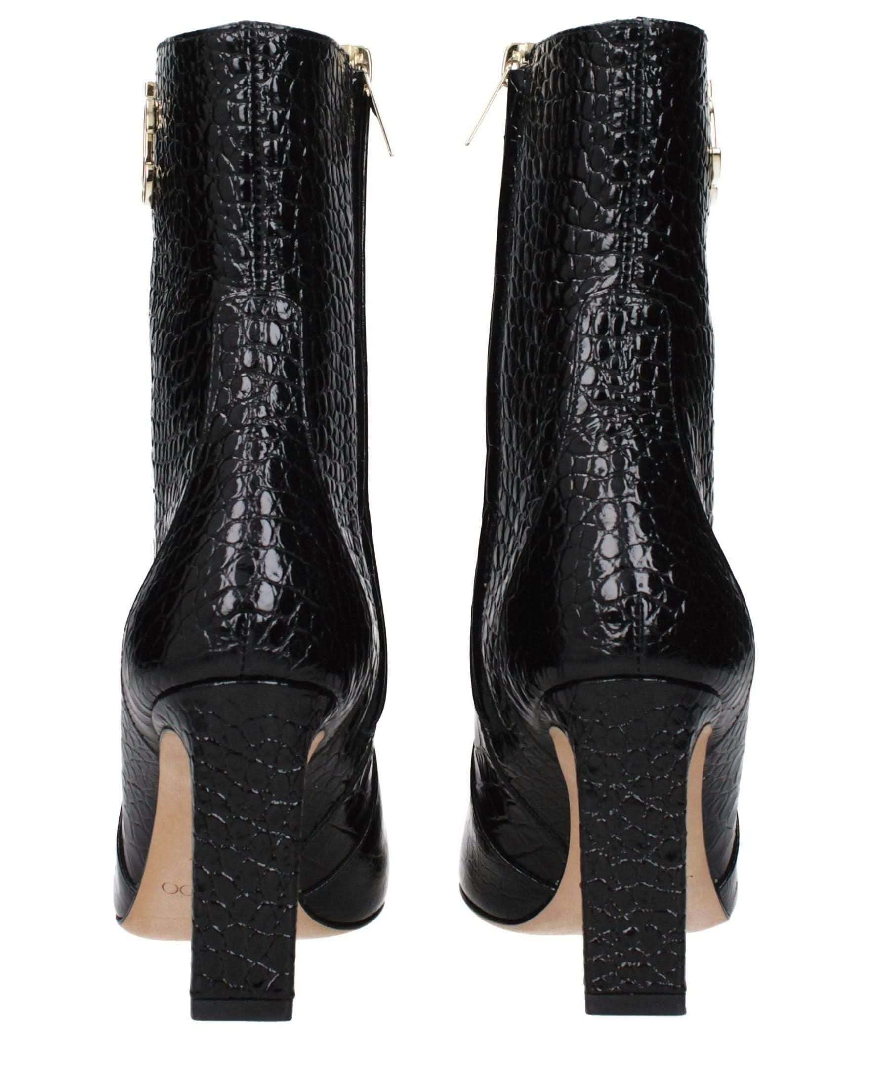 Jimmy Choo Black Leather Ankle Boots Glam Steals