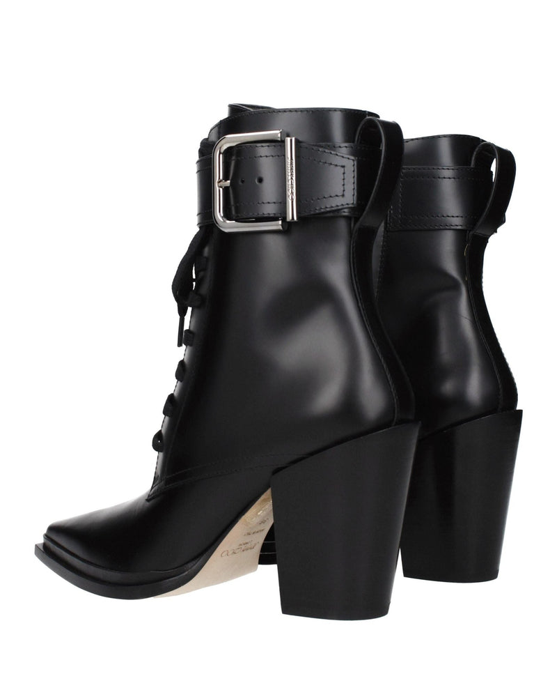 Jimmy Choo Black Leather Ankle Boots Glam Steals