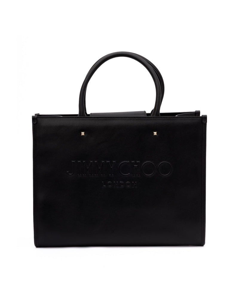 Jimmy Choo Black Leather Avenue S Tote Handbag Glam Steals