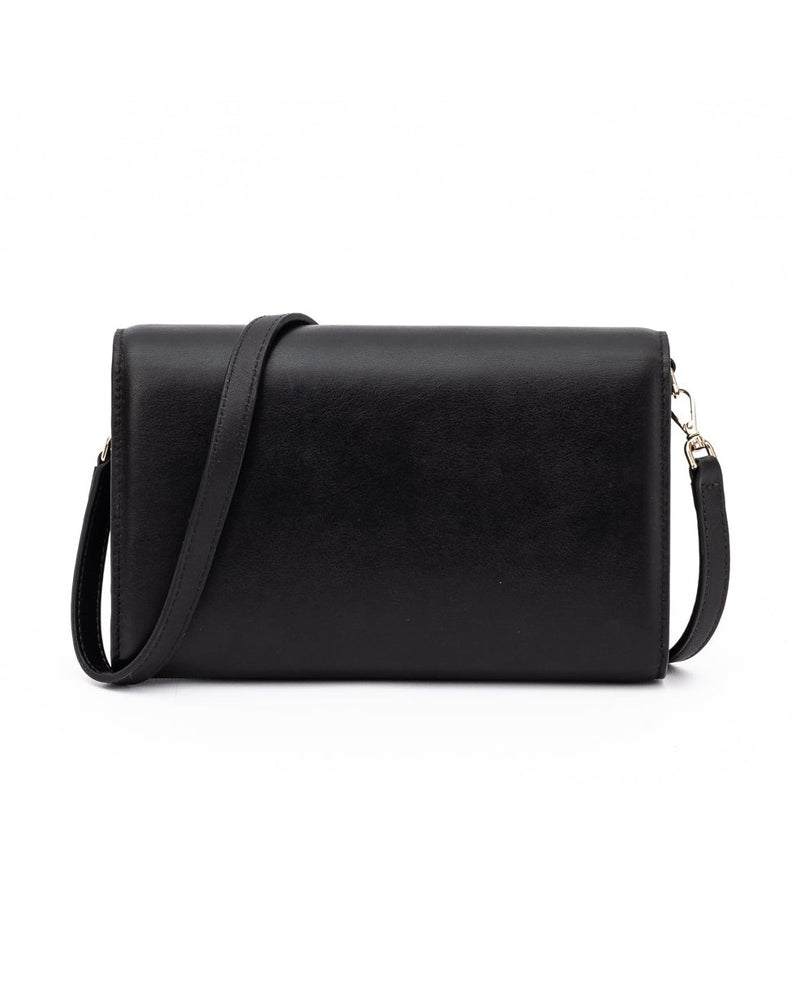 Jimmy Choo Black Leather Avenue Shoulder Strap Bag Glam Steals