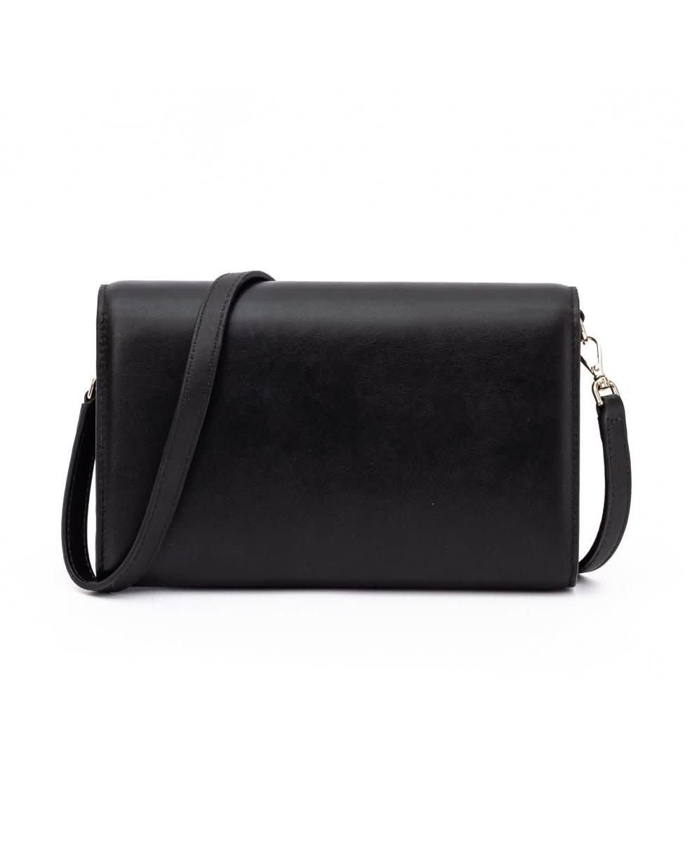 Jimmy Choo Black Leather Avenue Shoulder Strap Bag Glam Steals
