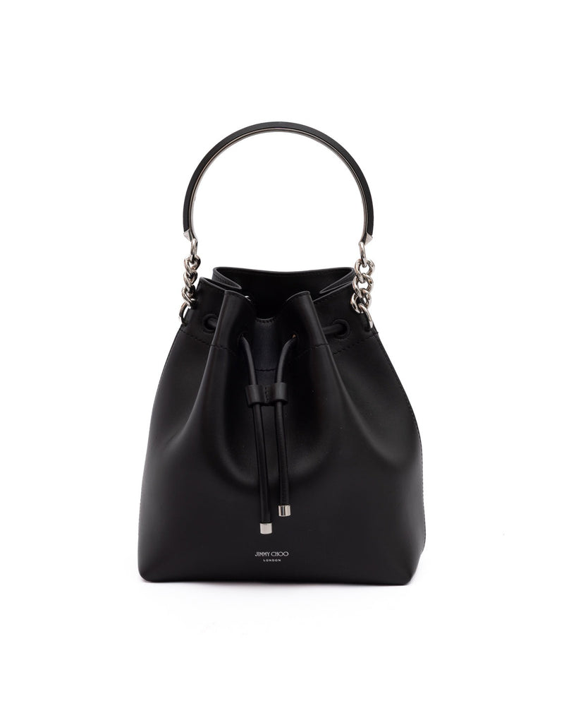 Jimmy Choo Black Leather Bon Bucket Bag Glam Steals