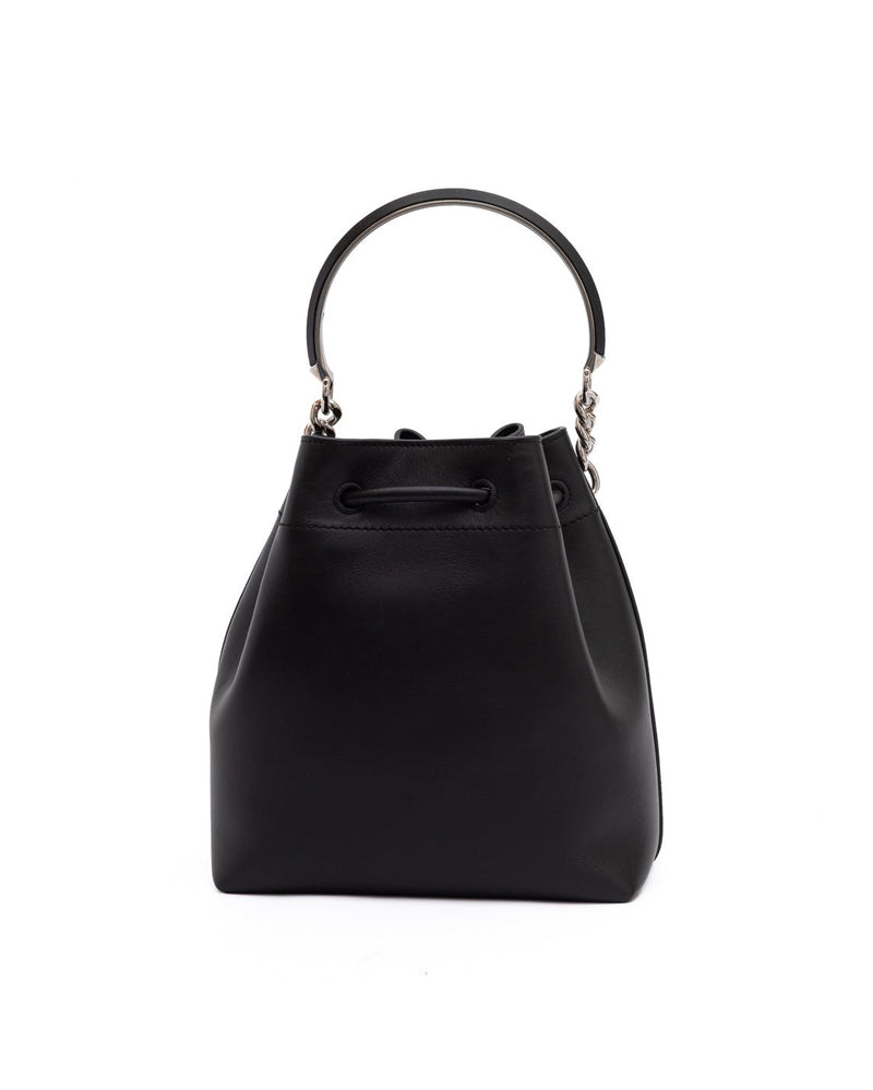 Jimmy Choo Black Leather Bon Bucket Bag Glam Steals
