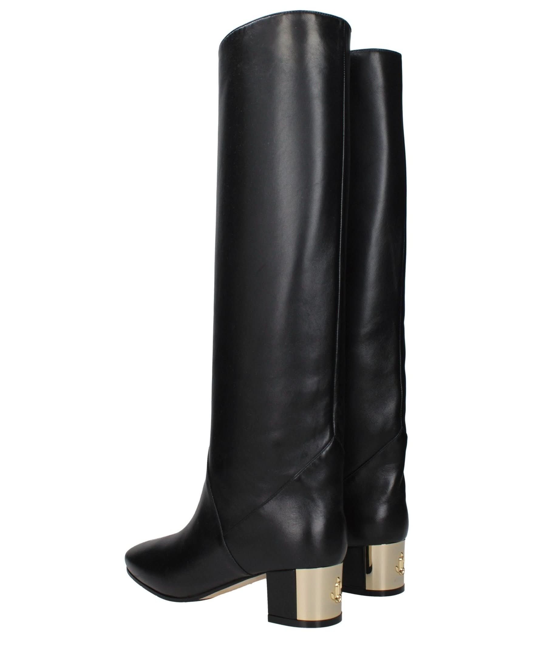 Jimmy Choo Black Leather Boots Glam Steals
