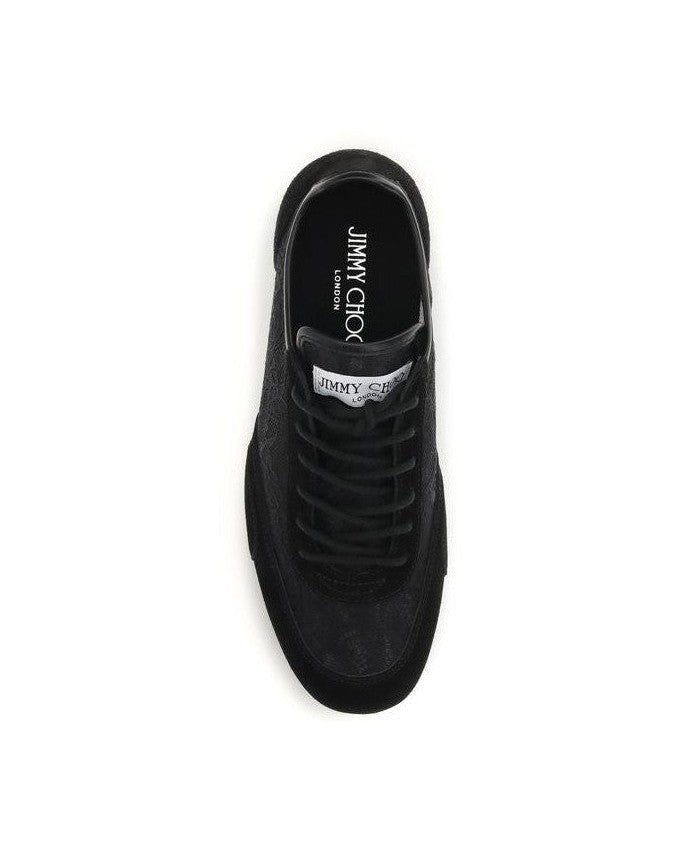 Jimmy Choo Black Leather Calf Bos Taurus Athletic Sneakers Glam Steals