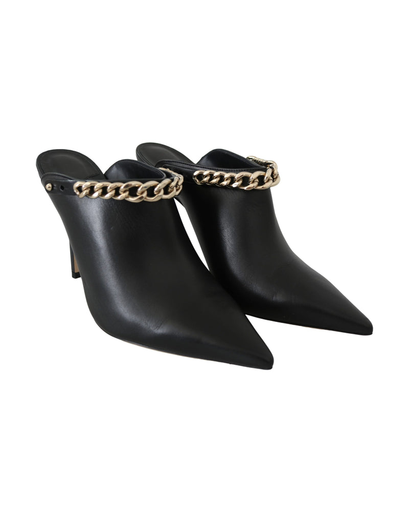 Jimmy Choo Black Leather Calf Lexx Pumps Shoes Glam Steals