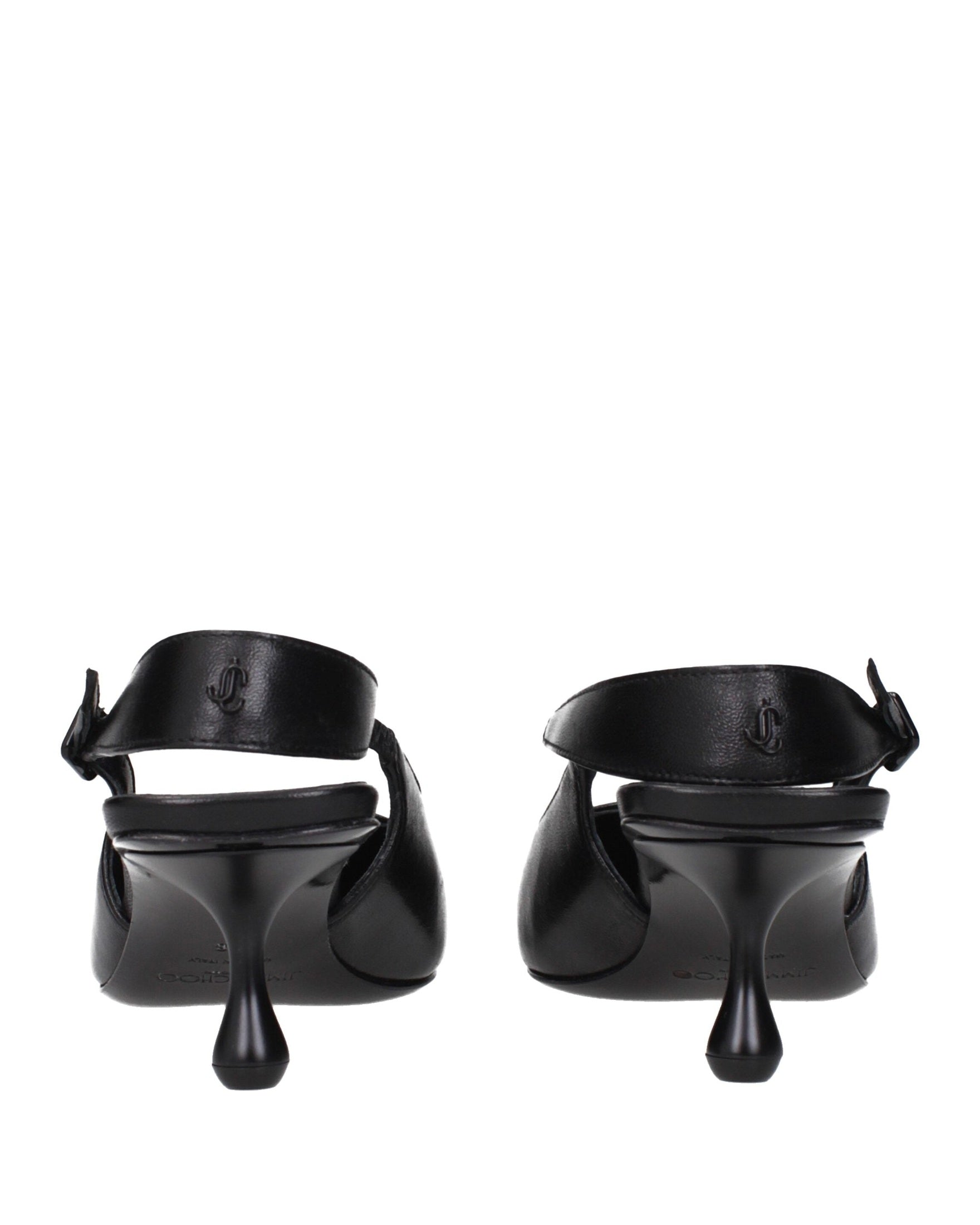 Jimmy Choo Black Leather Flat Sandals Glam Steals