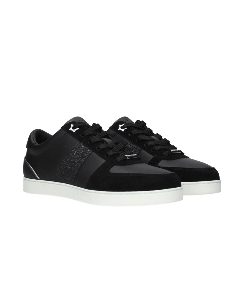 Jimmy Choo Black Leather Low Top Glam Steals