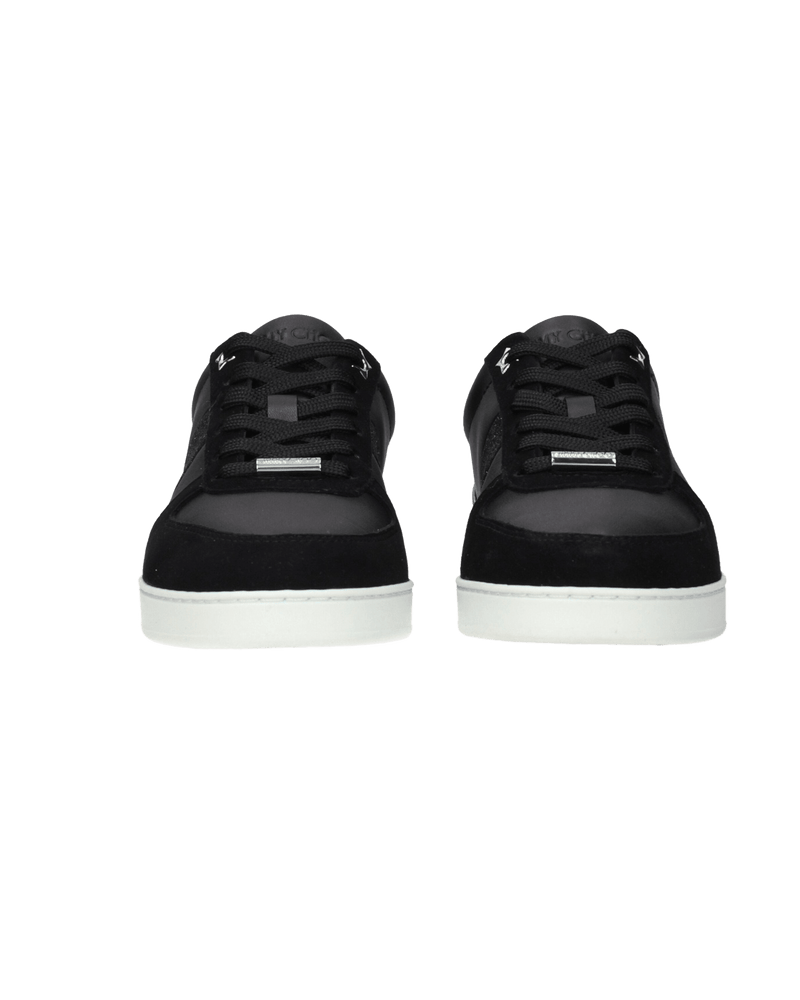 Jimmy Choo Black Leather Low Top Glam Steals