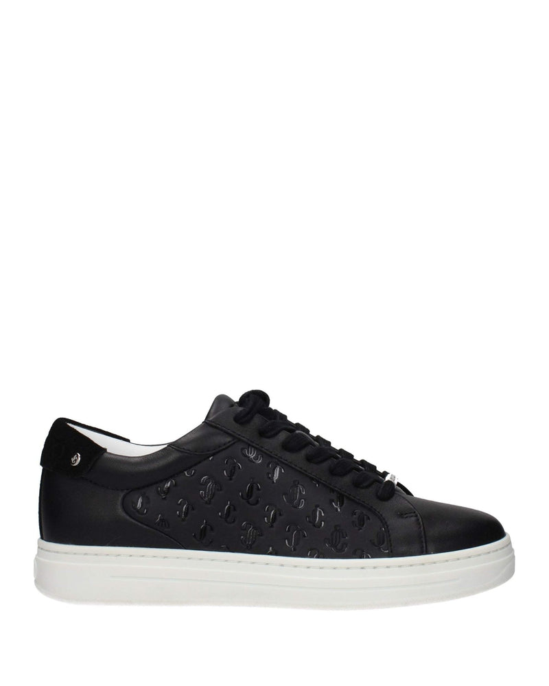 Jimmy Choo Black Leather Low Top Sneakers Glam Steals
