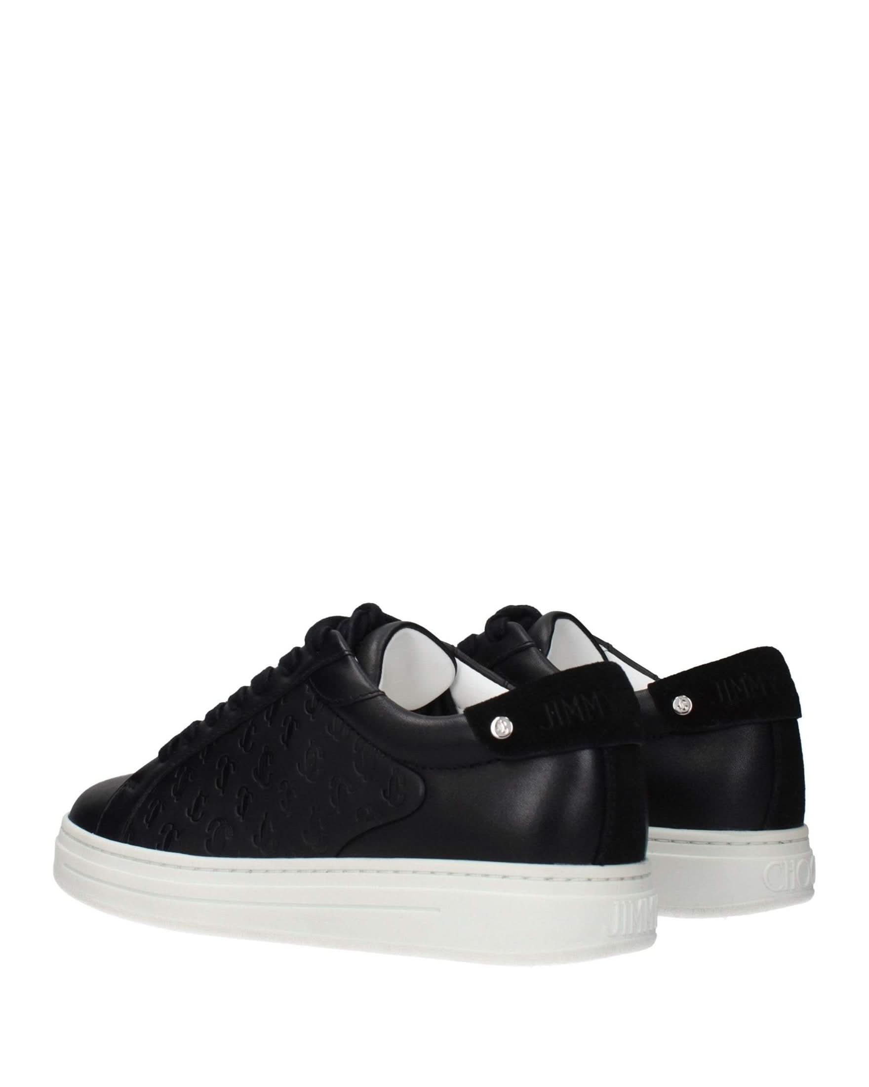 Jimmy Choo Black Leather Low Top Sneakers Glam Steals